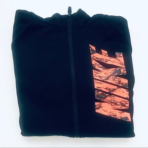 Nike Boys zip up hoodie, black size M